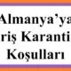 almanyaya giriste karantina var mi sartlari nelerdir